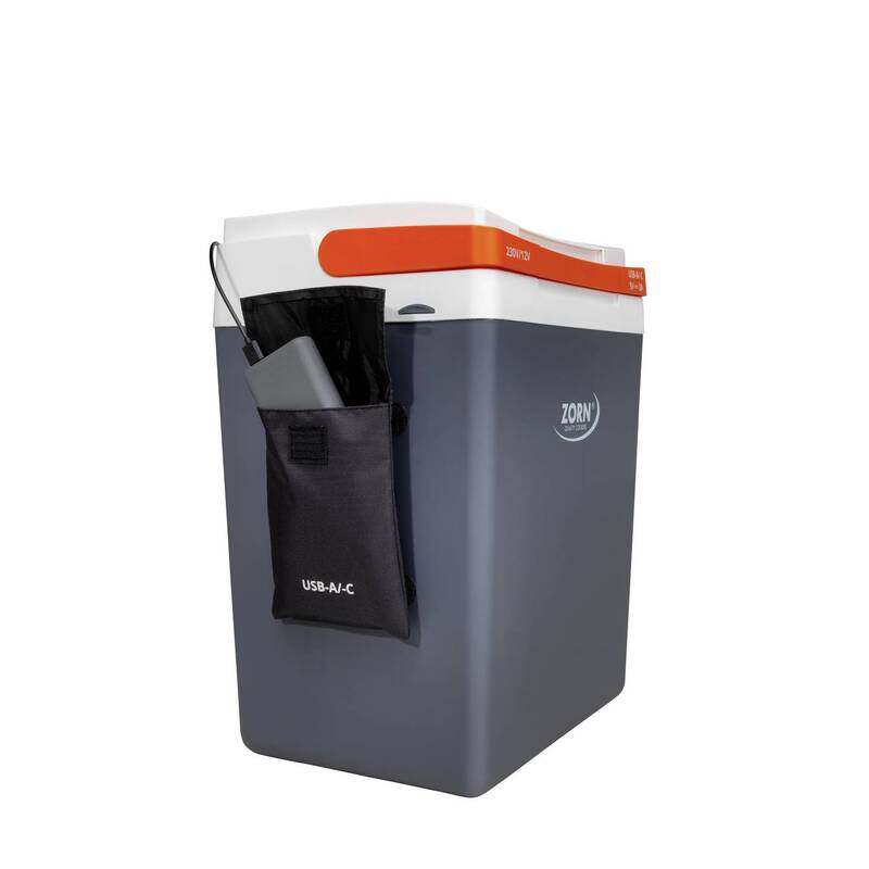 ZORN Kühlbox Z 32 LNE 30L mit Heizfunktion USB-A/-C und Tasche Weiß/Schwarz - 4251702501173