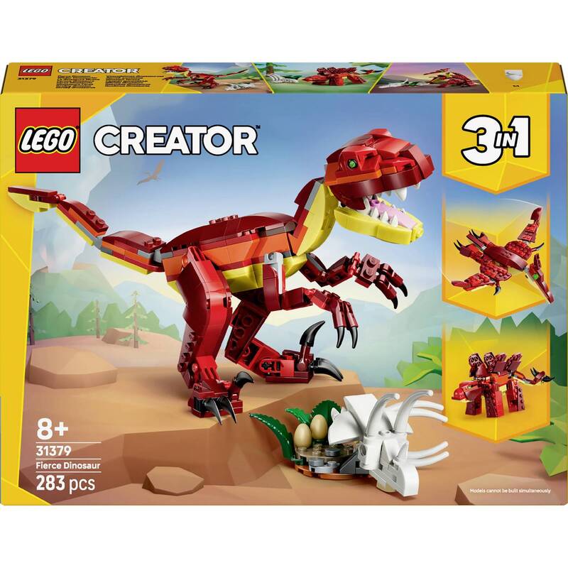LEGO Creator Konstruktionsspielzeug Wilder Dinosaurier 3-in-1 Set 283 Teile 8+ - 5702018033210
