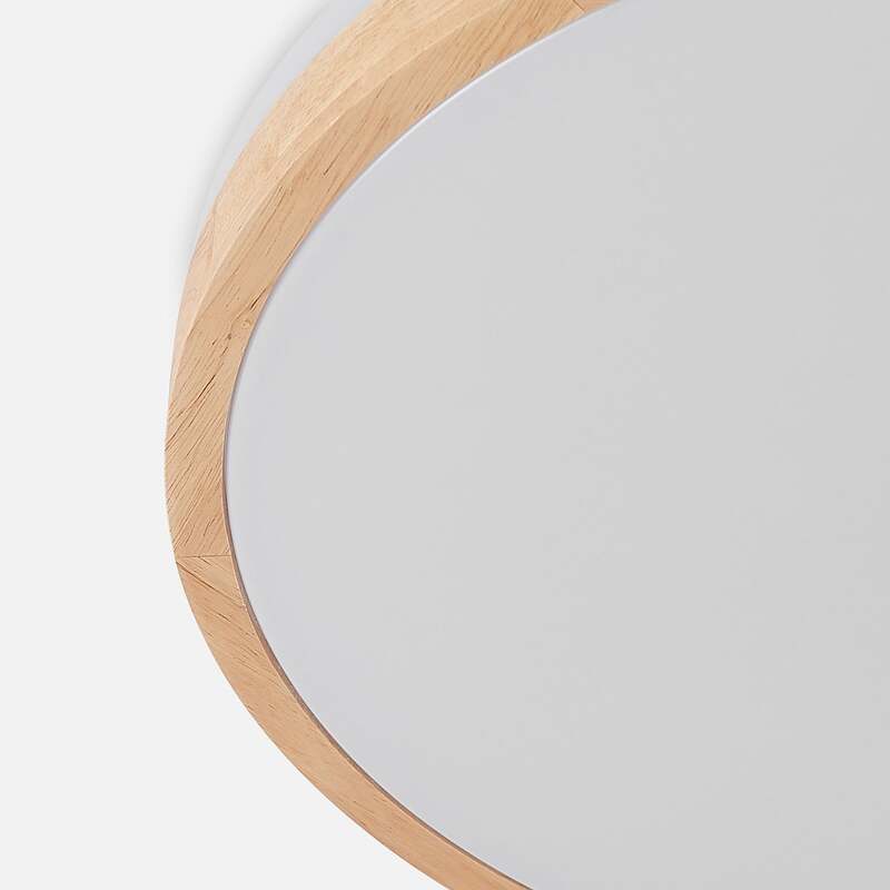 Lindby Deckenlampe Leuchte Emiva LED dimmbar Holz weiß Ø49cm CCT 30W 9cm - 4251911711967