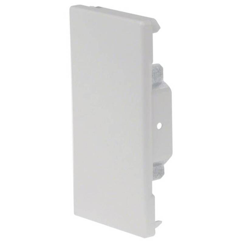 Hager Endstück Abschlussstück Endkappe Grau Stahl 130mm x 68mm RAL7035 - 4012740217767