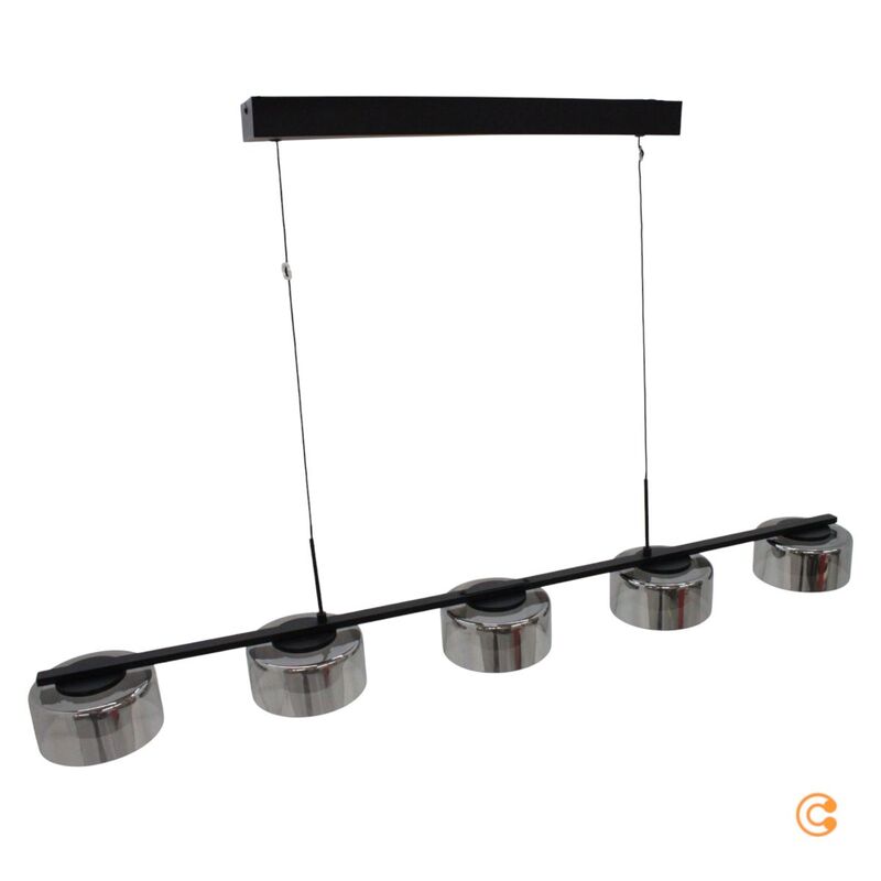 Paul Neuhaus Pendelleuchte Hängelampe LED Rika Glas Schwarz dimmbar - 4012248383100