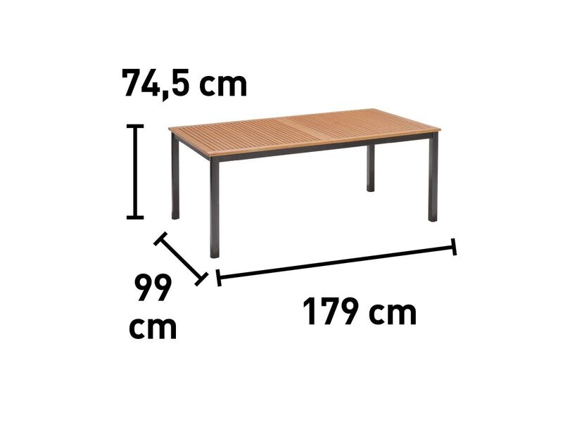 Gartentisch Terrassentisch Ausziehbar FSC-Holz Braun 180-240cm x 100cm - 4007873339608