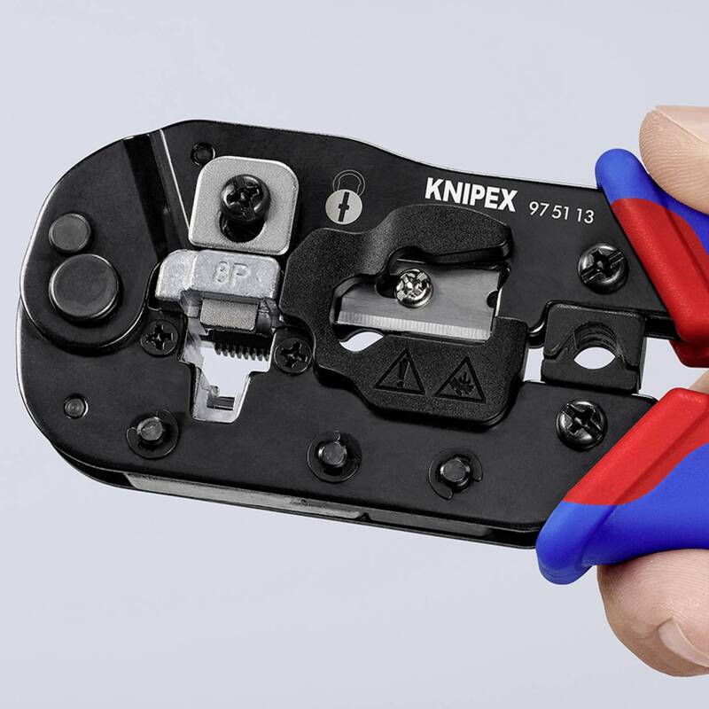 Knipex Crimpzange für RJ45-Westernstecker 97 51 13 Zange Crimpwerkzeug - 4003773087908