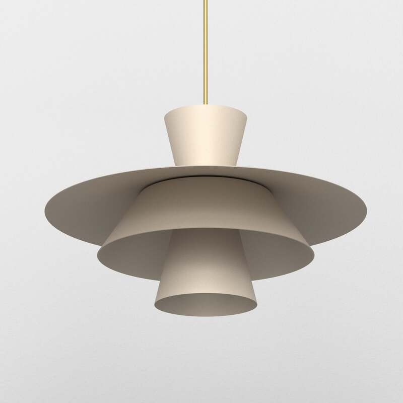 Plato Hängeleuchte Pendelleuchte Ø38cm beige Stahl Lampe Leuchte Beleuchtung17 - 5907565944907