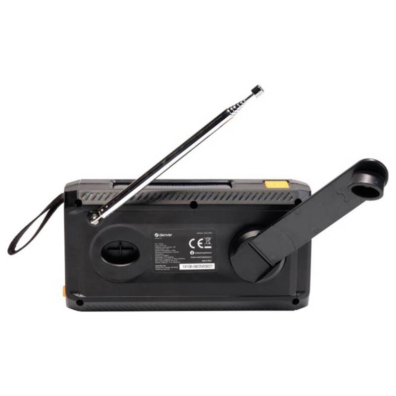 Denver Radio Empfänger Akku Radio Schwarz DAB Plus UKW Powerbank Bluetooth - 5706751088483