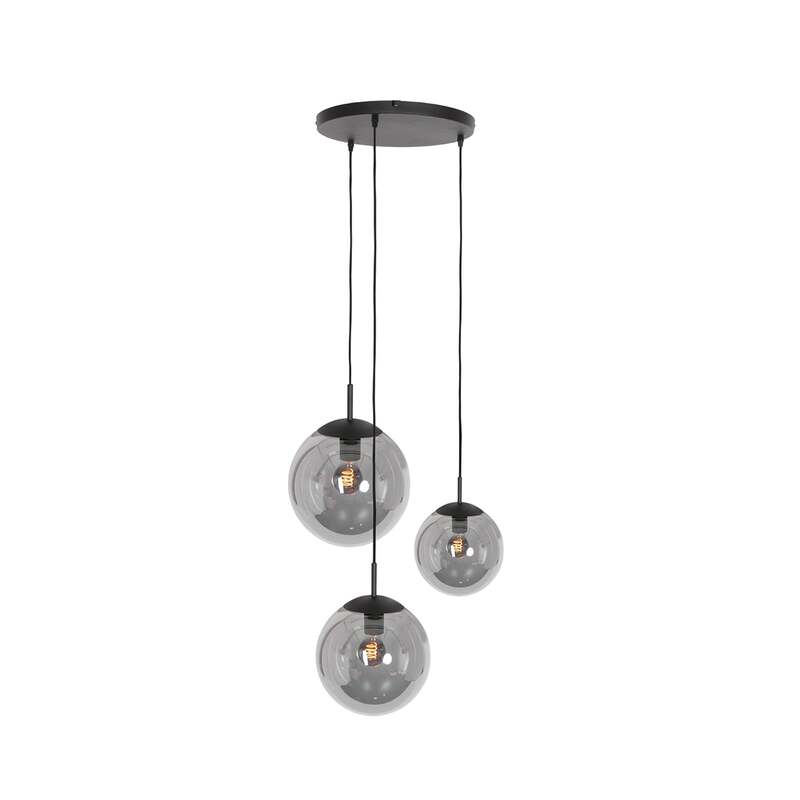 Steinhauer Hängeleuchte Bollique LED Pendelleuchte dimmbar schwarz 3-flammig - 8712746147117
