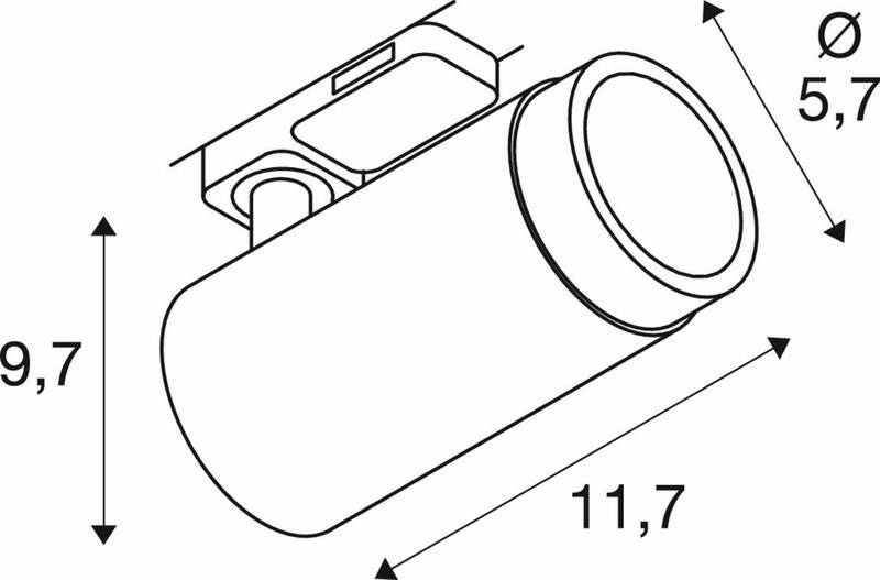 SLV Spot Leuchte Strahler Schwarz GU10 Aluminium Zylindrisch L Größe - 4024163295970