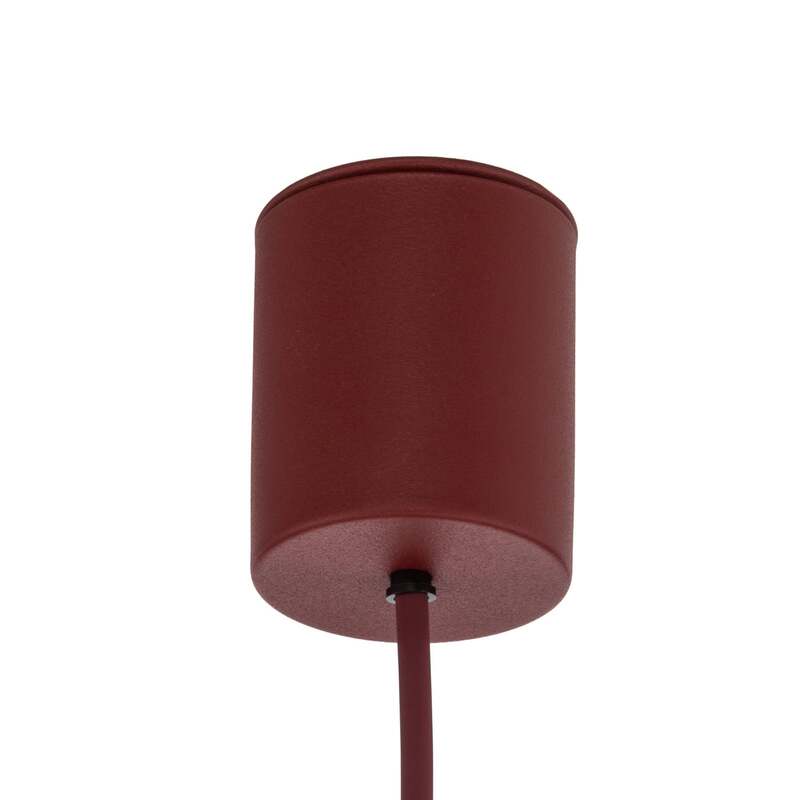 TK-Lighting Hängeleuchte Lume XL LED Pendelleuchte dimmbar burgunderrot Ø49cm - 5906135116973