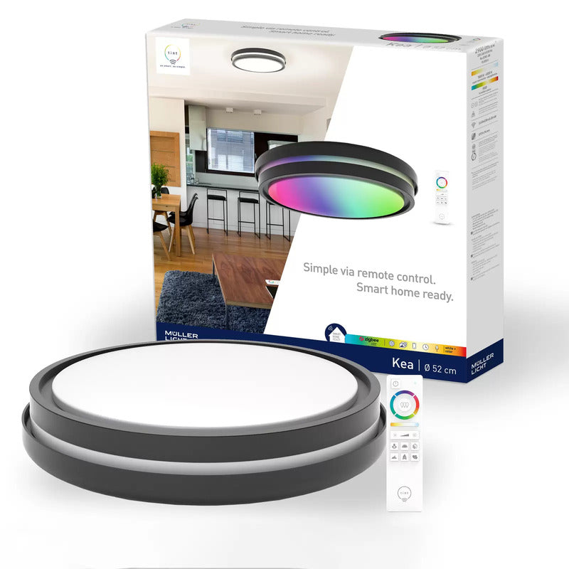 tint Deckenleuchte Lampe LED Kea Raumbeleuchtung Schwarz Smart Home Beleuchtung - 4018412679796