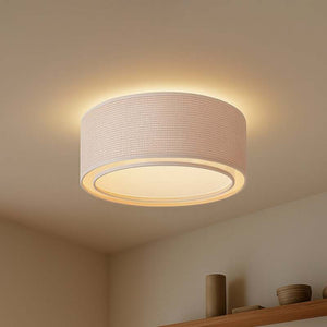 B-Ware Lindby Deckenleuchte Soula Ø 60 cm beige dimmbar E27 Kunststoff 3-flammig