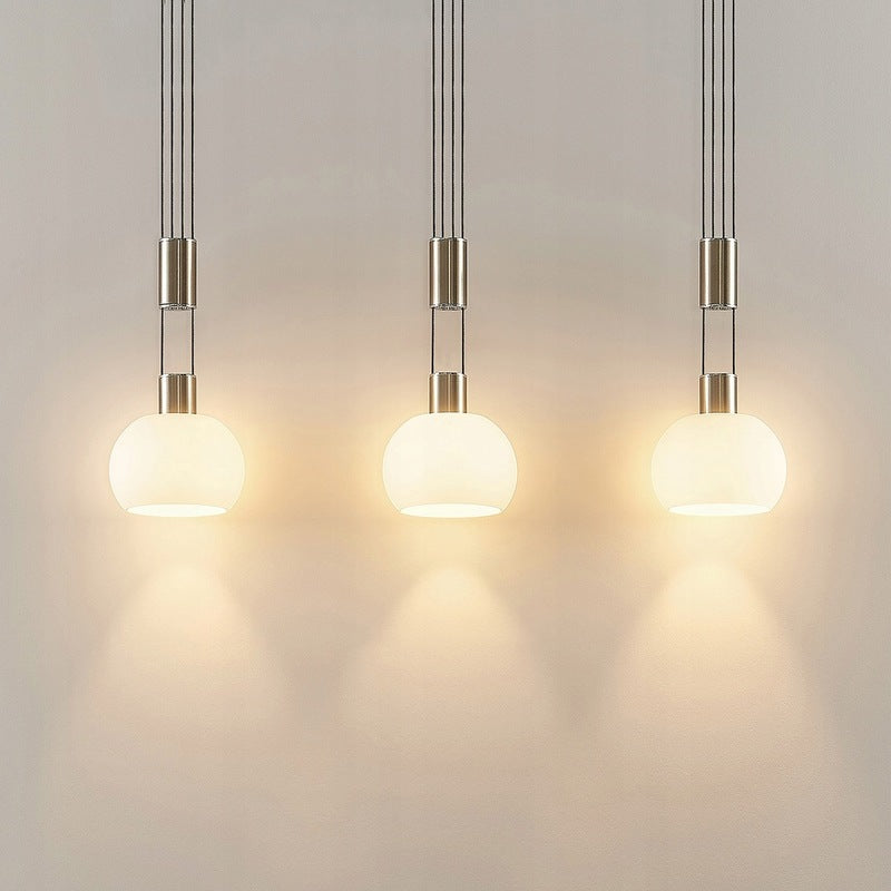 Dreiflammige LED Pendellampe Hängeleuchte Lindby Aurell Glas Nickel Esszimmer Op - 4251096573312