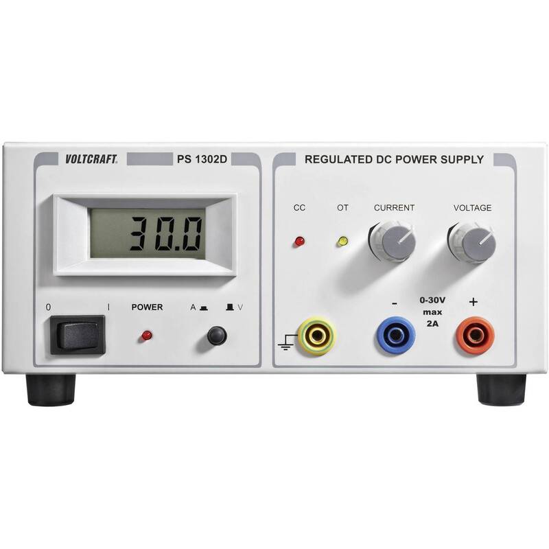 VOLTCRAFT PS-1302 D Netzgerät 0-30V 0-2A 60W einstellbar Desktop schwarz - 4016138522822