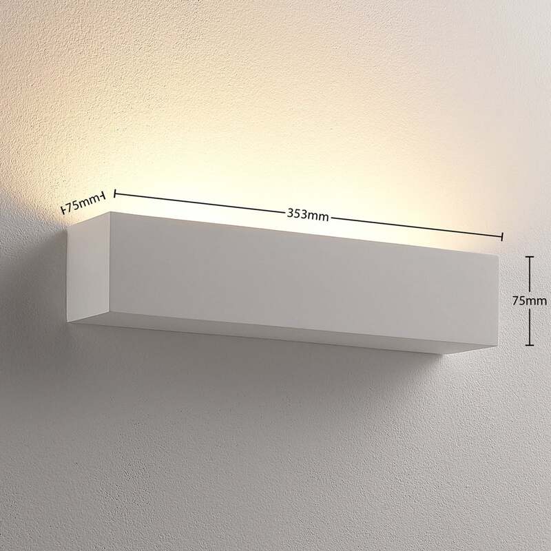Lindby Wandleuchte Santino LED Wandlampe dimmbar G9 bemalbar weiß 35x7,5cm - 4251096533569