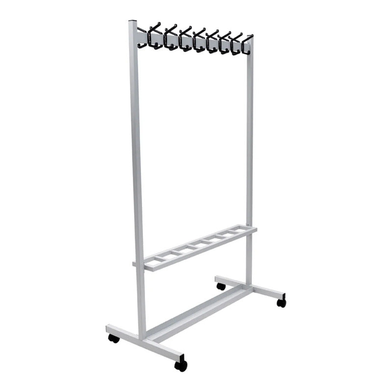 STIER Reihengarderobenständer 1000x559x1695mm mit 16 Haken und Rollen - 4251709623410
