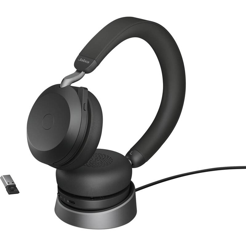 Jabra Evolve2 75 Headset Over Ear Schwarz Bluetooth 5.2 ANC 24h Gesprächszeit - 5706991024401
