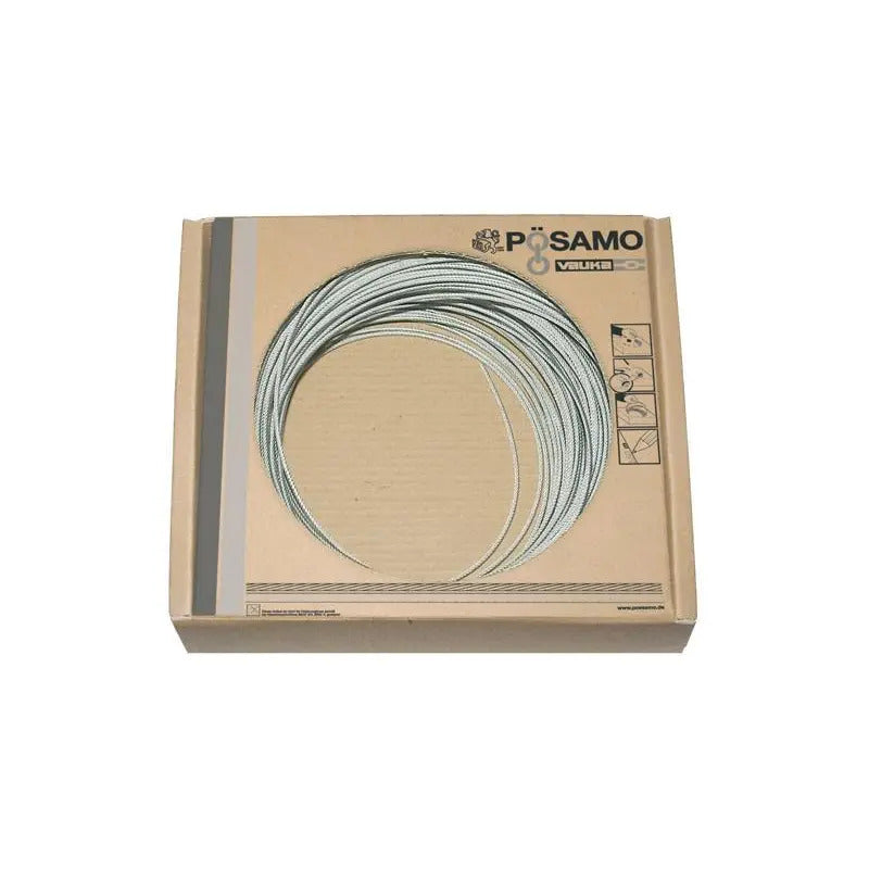 PÖSAMO Drahtseilbox Drahtseil verzinkt PVC ummantelt 200m 2x3mm 40kg - 4011645024821