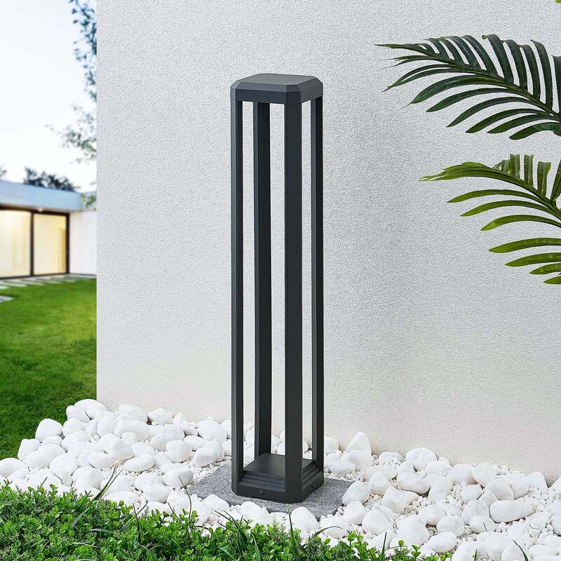 Lucande Wegeleuchte Gartenleuchte Fery LED Pollerleuchte anthrazit 80cm IP65 - 4251096556933