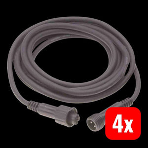 4x B-Ware Rotpfeil 001-105 Anschlusskabel 3m Schwarz IP67 für Außenbeleuchtung