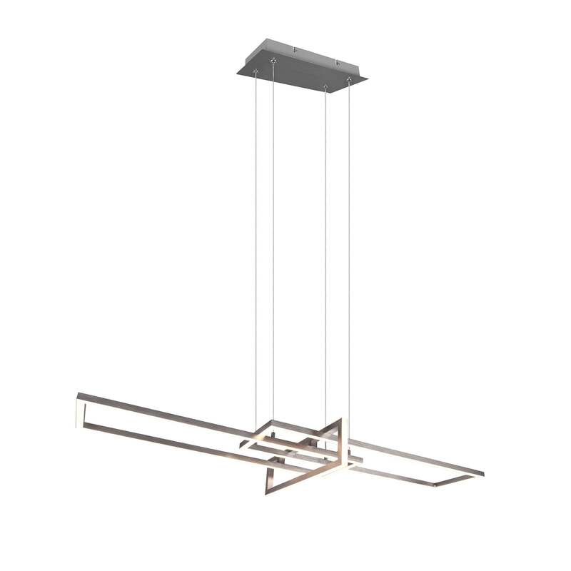 TRIO LIGHTING Hängeleuchte Salinas LED Pendelleuchte dimmbar nickel matt - 4017807487909