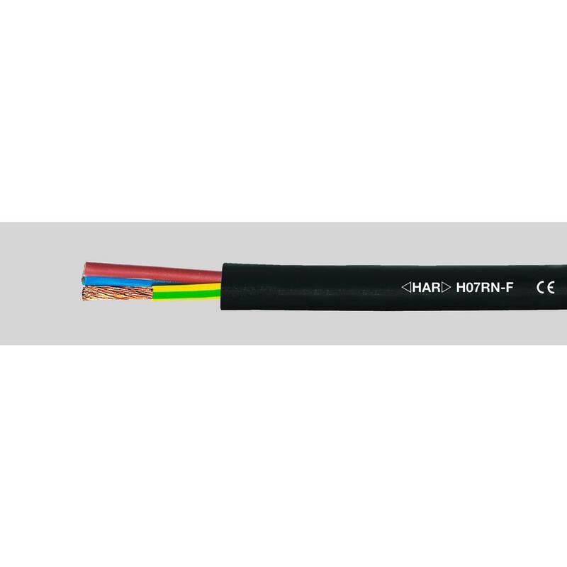 Helukabel Gummischlauchleitung Kabel Leitung H07RN-F 1 x 2.5 mm² Schwarz 100 m - 2050005621968