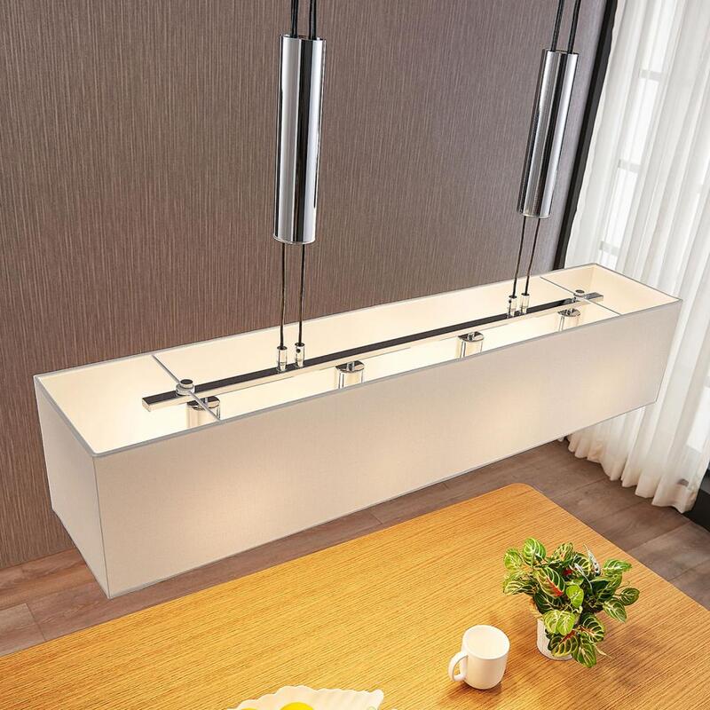 Lindby Stoff-Pendelleuchte Pendelleuchte Lampe Leuchte Mariat höhenverstellbar - 4251096549249