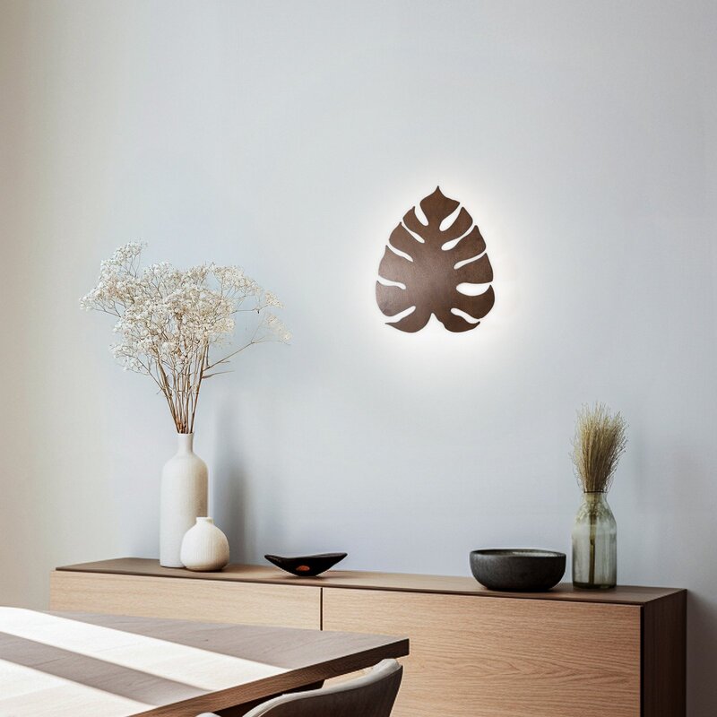 Envostar Wandleuchte Wandlampe Folah Holzlampe Nussbaum 40x35cm SIEHE TEXT/FOTO - 5906135159956