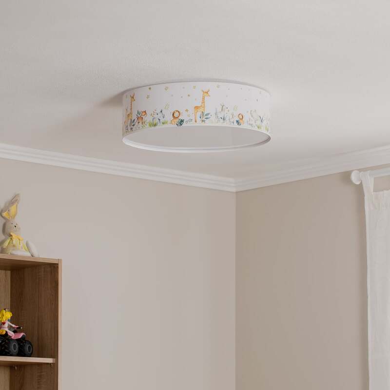 Euluna Kinderzimmer-Deckenleuchte Max Ø 50 cm dimmbar bunt weiß Metall PVC - 5906742026016