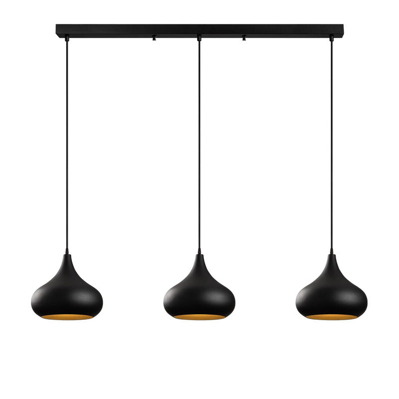 Opviq Hängeleuchte Pendelleuchte Muba schwarz Metall Länge 120 cm616 - 8684283493456