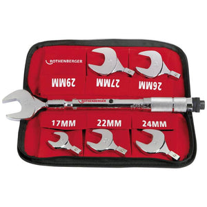 B-Ware ROTHENBERGER Drehmoment-Gabelschlüssel-Set 17-29mm 10-70 Nm für Rohrleitungen
