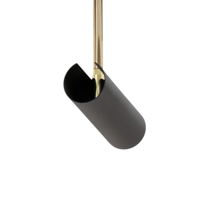 Luminex Deckenleuchte Lampe Axion Leuchte LED 5-flammig Stahl schwarz gold GU10 - 5907565943191
