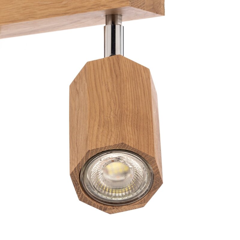 Envostar Peach Puff Deckenspot Holz Oktagon 4-flg. handgefertigt 148cm - 4251911783322