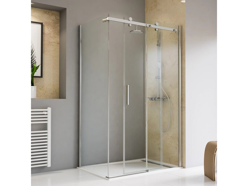 Schulte Schiebetür Toura inkl Seitenwand Türanschlag rechts 90x120cm transparent - 4060991060939