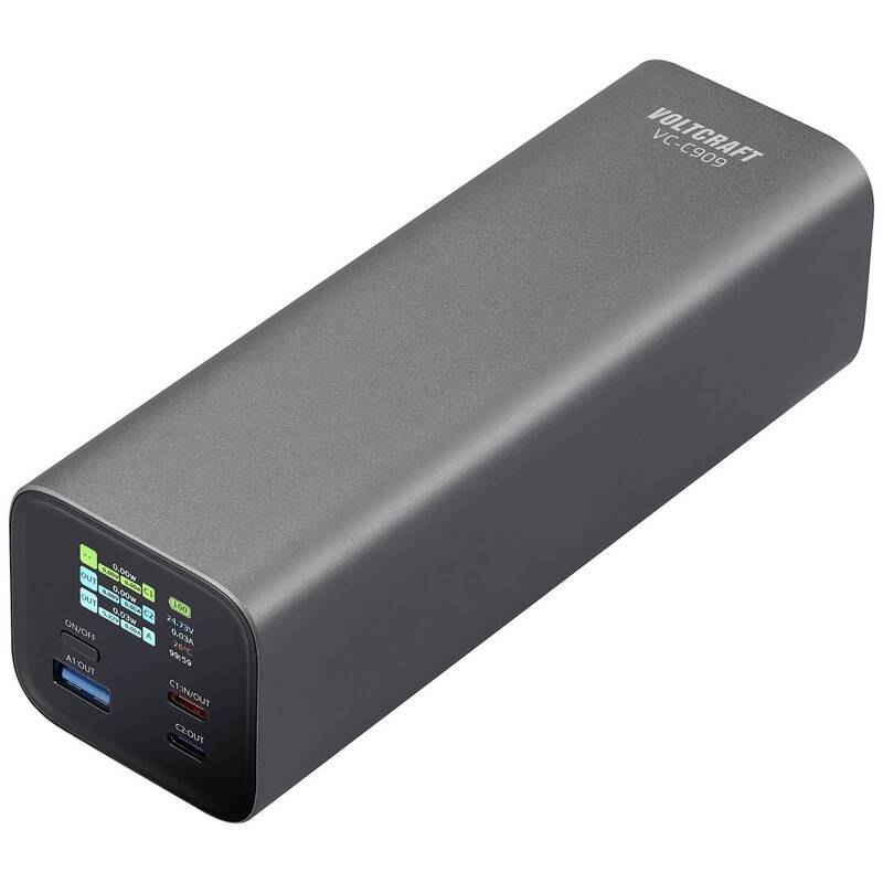 VOLTCRAFT VC-C909 Powerbank 27000 mAh PD 3.1 Li-Ion SIEHE TEXT/FOTO - 4064161327570