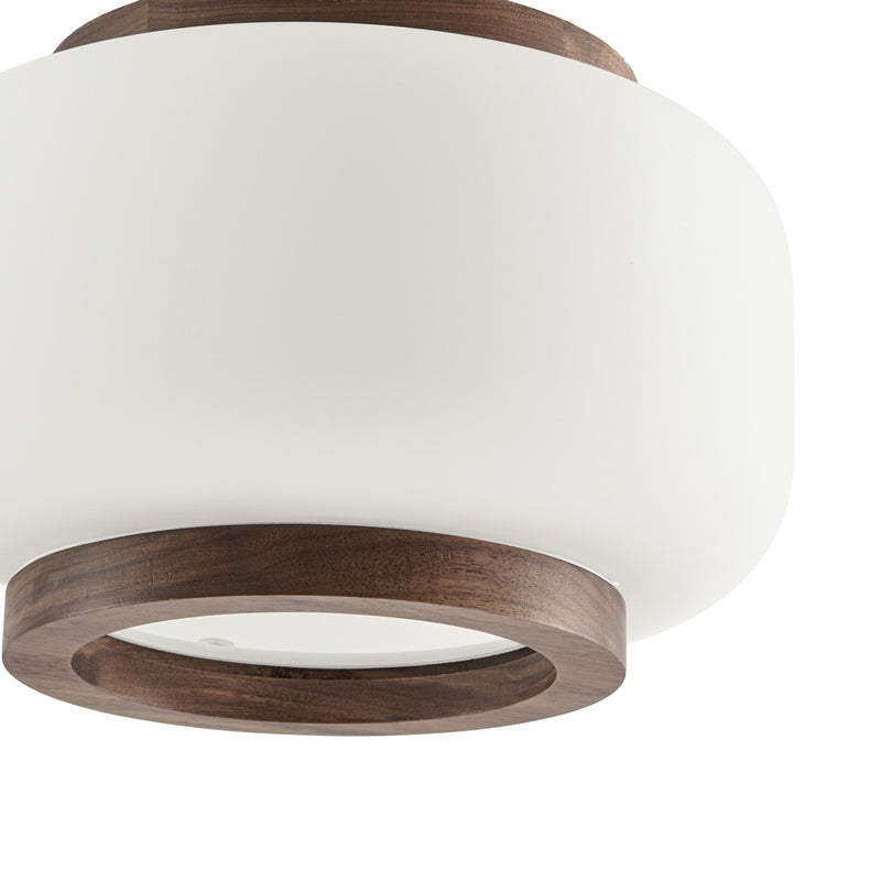Quitani Hängelampe Hängeleuchte Shiro LED Pendelleuchte dimmbar weiß walnuss - 4255830910838