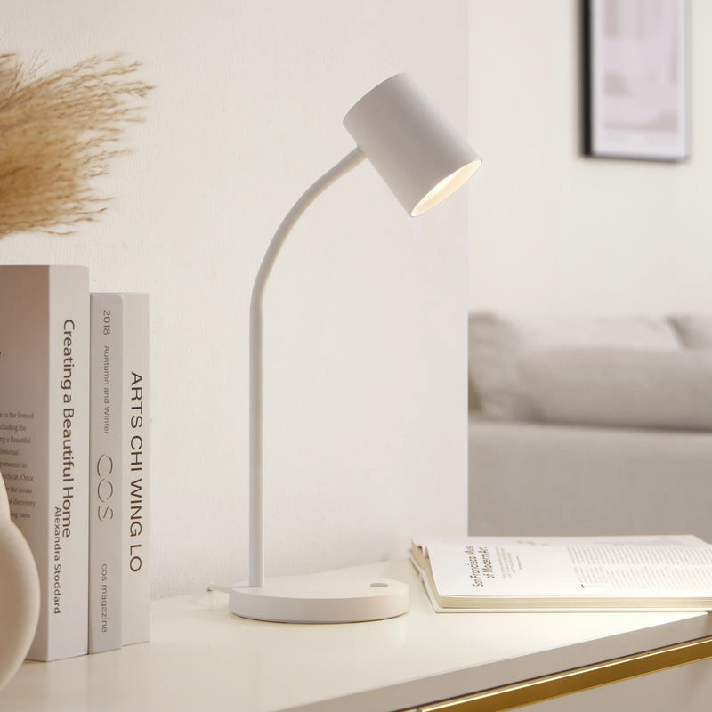 Lindby Tischleuchte Radka weiß Kunststoff GU10 Flexarm Tischlampe Lampe Leuchte - 4251911774177