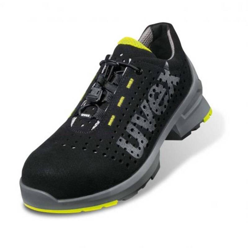 Uvex Uvex 1 Unisex Black, Grey, Yellow Composite Safety Trainer, UK 41, EU 41 - 4031101534503