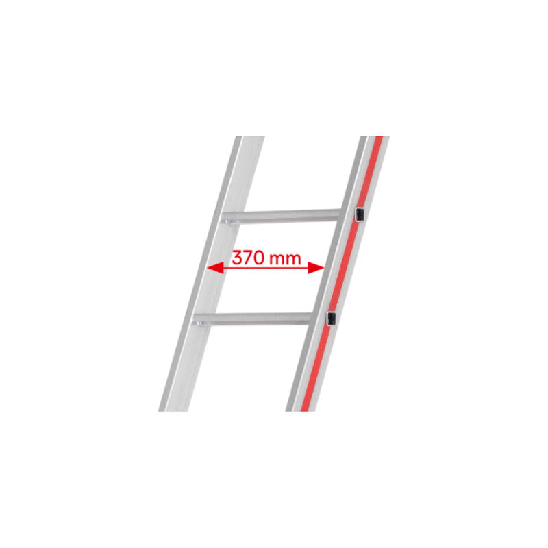 Hymer Stufenanlegeleiter Leiter 18 Sprossen Aluminium 4,72m Höhe 12,8kg leicht - 4019502361836