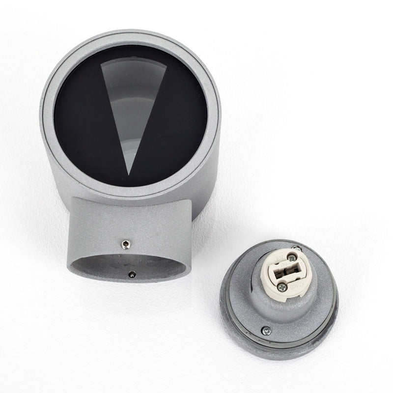 Konstsmide Außenwandleuchte Modena Round grau Gartenlampe Leuchte IP44 25W - 7318307342307