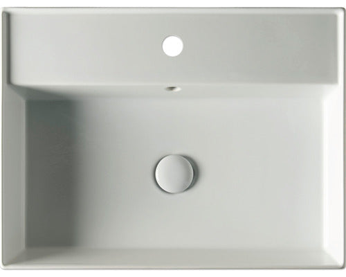 Jungborn Waschtisch Waschbecken QUATTRO 61 x 46 cm Badezimmer Weiß Glänzend - 4306517903466