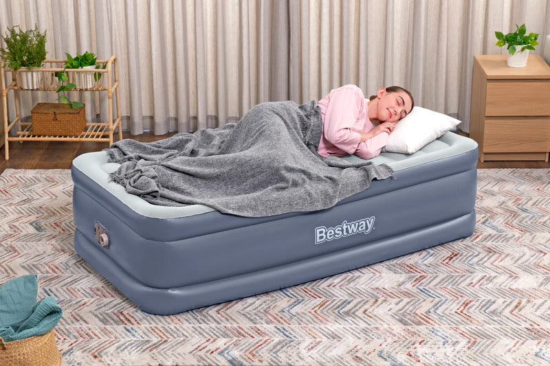 Bestway Luftbett TriTech Einzelbett mit Elektropumpe 191x97cm grau 180s - 6941607326398