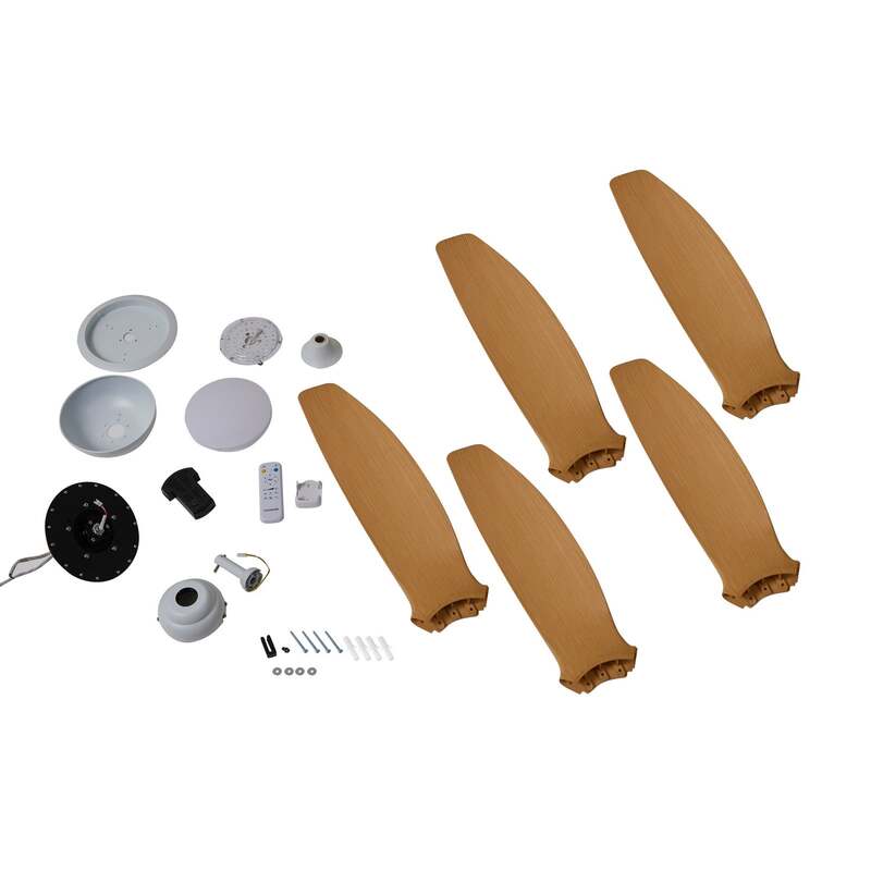 Lucande LED-Deckenventilator Omendo weiß DC leise dimmbar für Räume bis 15 m² - 4251911780031