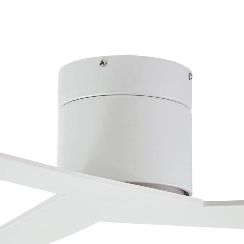 Lucande Deckenventilator Ventoro Ø132cm weiß Metall mit Fernbedienung Rücklauf - 4255830911354