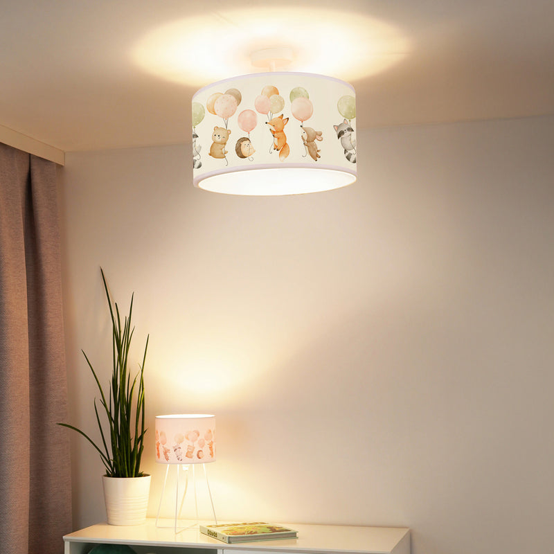 Deckenleuchte Freddy LED Lampe Leuchte dimmbar bunt Ø35cm Stoff E27 Kinderzimmer - 5905317606981