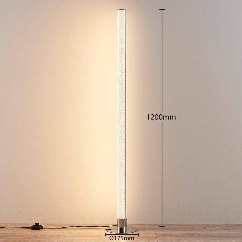 Lindby Stehleuchte Hadis LED RGB Lampe dimmbar Fernbedienung weiß 120cm hoch - 4251096546910