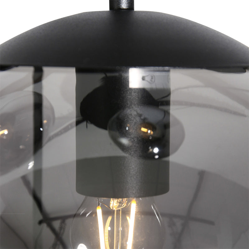 Steinhauer Hängeleuchte Bollique dimmbar schwarz Glas Pendelleuchte Lampe Ø60cm - 8712746133363