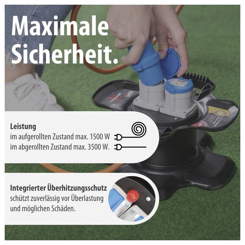Brennenstuhl CEE-Kabeltrommel 10m 16A 3polig orange IP44 für Außenbereich - 4007123673995