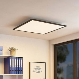 B-Ware Lindby LED Deckenlampe Deckenleuchte Nelios Lampe Leuchte schwarz 62x62cm