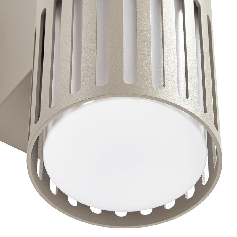 Lurinda Außenwandlampe steingrau 2-flammig LED Wandleuchte IP44 Ø10cm - 4255830907432