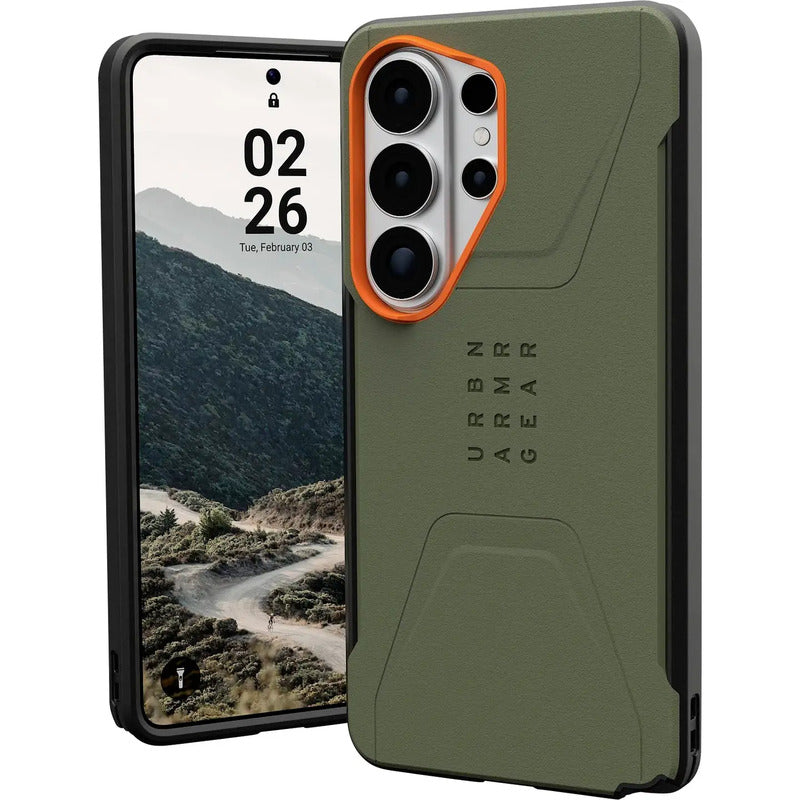 Urban Armor Gear Civilian LT Case Samsung Galaxy S26 Oliv rutschfest MagSafe - 0840283927560