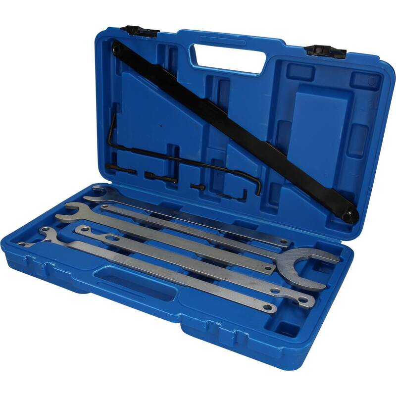 Brilliant Tools Lüfter-Naben-Schlüssel Satz Visco-Kupplung Adapter 11-tlg - 4042146778890
